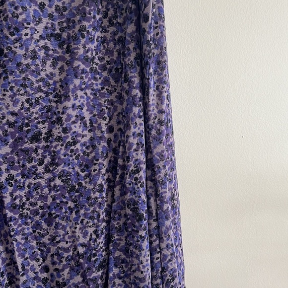 Coldwater Creek Midi Nylon Ruffle Skirt M Abstract Y2K Stretchy whimsigoth witch - Picture 4 of 7